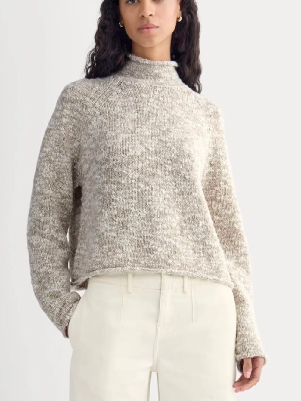 Everlane Rollneck Sweater | Bone/Trench Coat Twist Size XS NWT